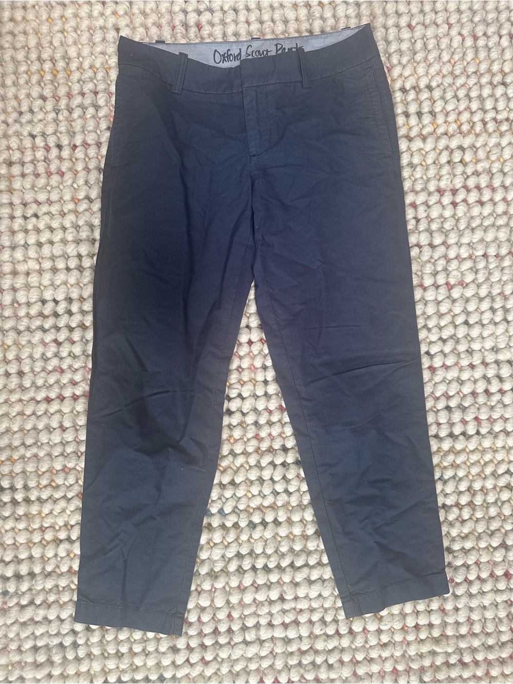 J. Crew Navy Straight-Leg Oxford Scout Pants